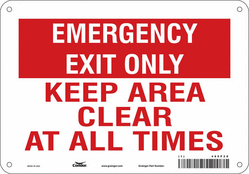 Safety Sign 7 in x 10 in Polyethylene