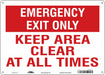 Safety Sign 10 in x 14 in Polyethylene