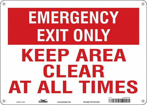 Safety Sign 10 in x 14 in Polyethylene