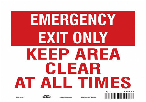 Safety Sign 7 in x 10 in Vinyl