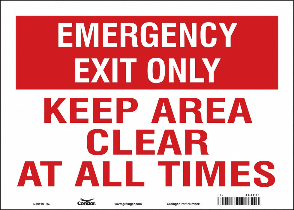 Safety Sign 10 in x 14 in Vinyl