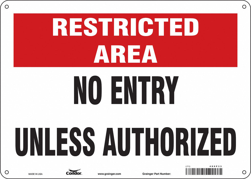 Safety Sign 10 inx14 in Aluminum