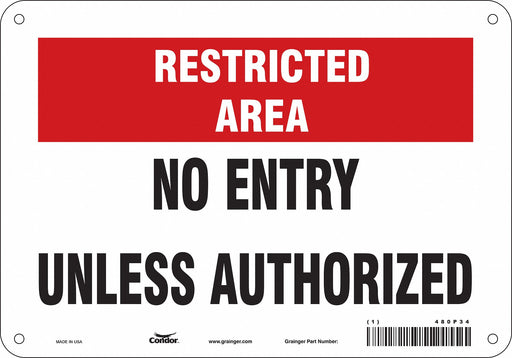 Safety Sign 7 inx10 in Polyethylene