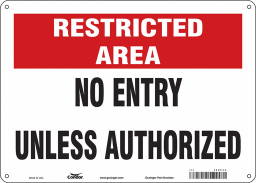 Safety Sign 10 in x 14 in Polyethylene