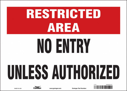 Safety Sign 10 inx14 in Vinyl