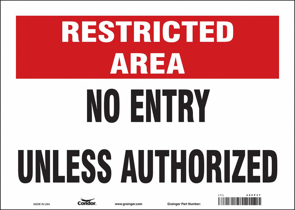 Safety Sign 10 inx14 in Vinyl