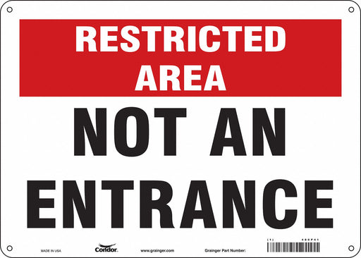 Safety Sign 10 in x 14 in Polyethylene