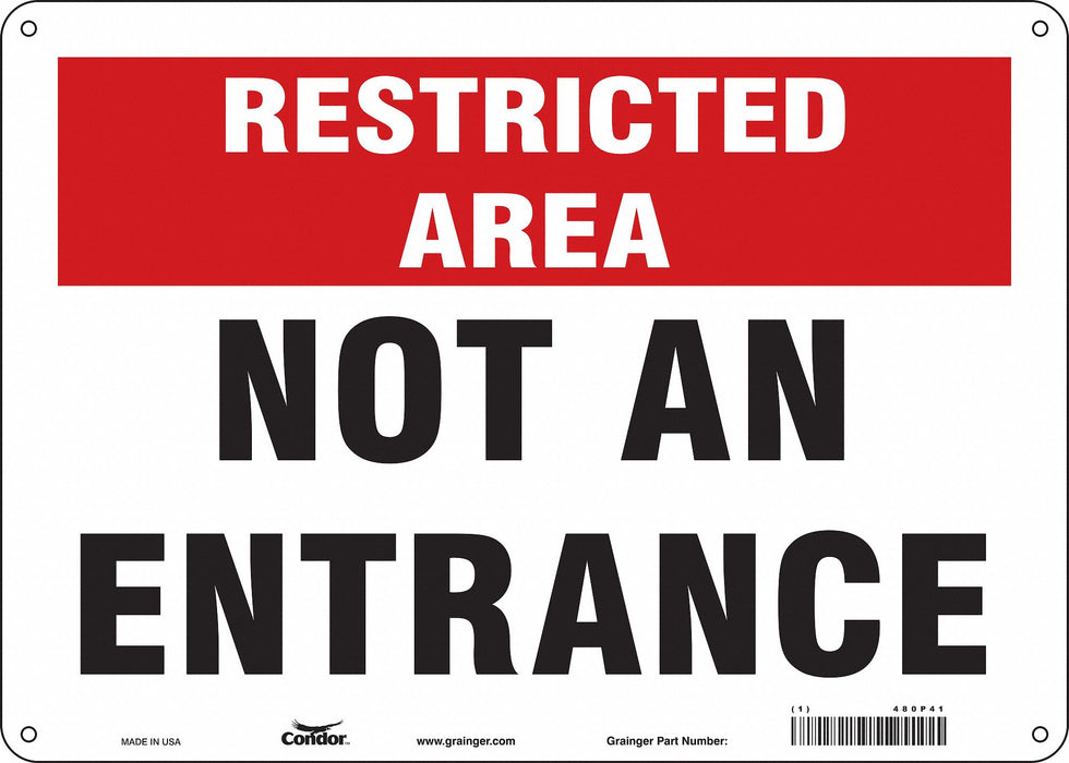 Safety Sign 10 in x 14 in Polyethylene