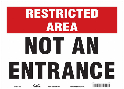 Safety Sign 10 in x 14 in Vinyl