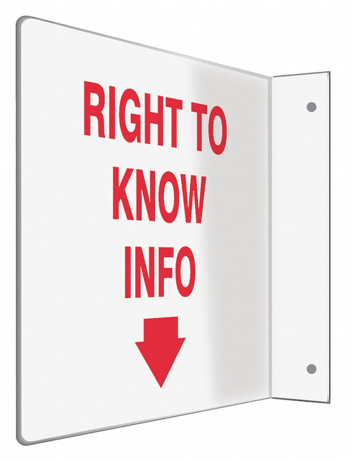 High Visibility Safety Sign 12 W 8 H