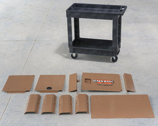 Mobile Cart Security Paneling Steel Tan