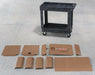 Mobile Cart Security Paneling Steel Tan