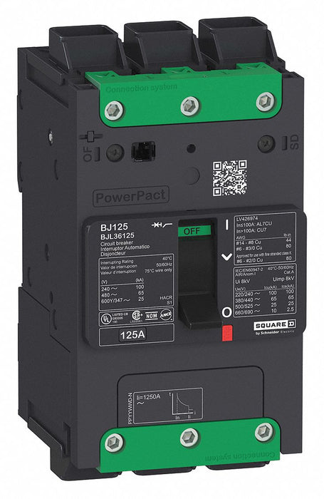Circuit Breaker 60A 3P 525VAC BDL
