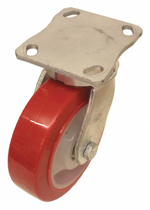 Plate Caster Swivel Polyurethane 6 1/2 H