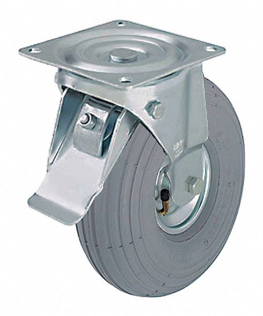 Plate Caster Swivel Rubber 10 1/4 H