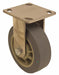 Plate Caster Rigid Rubber 6 1/2 H