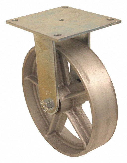 Plate Caster Rigid Iron 9 1/2 H