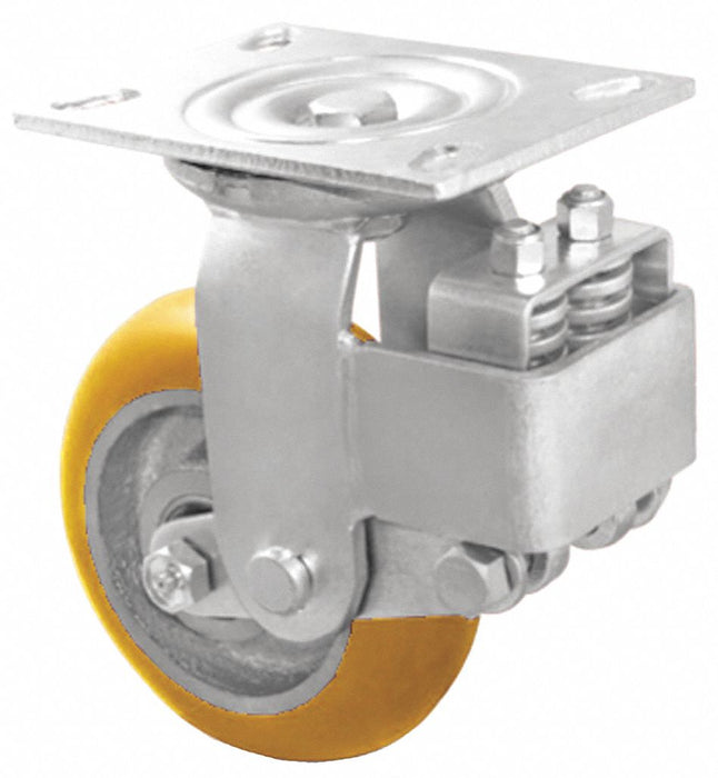 Plate Caster Rigid Polyurethane 8 1/2 H