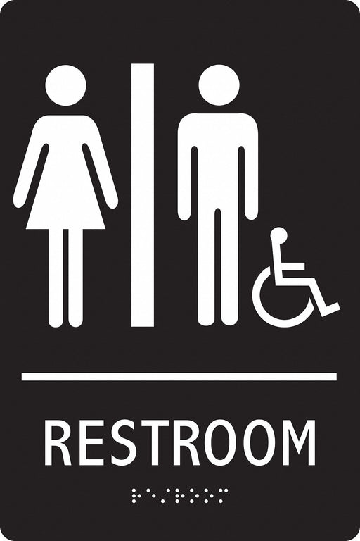 ADA Braille Facility Sign 9x6in Plastic