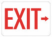 Aluminum Exit  Entrance Sign 10x14in