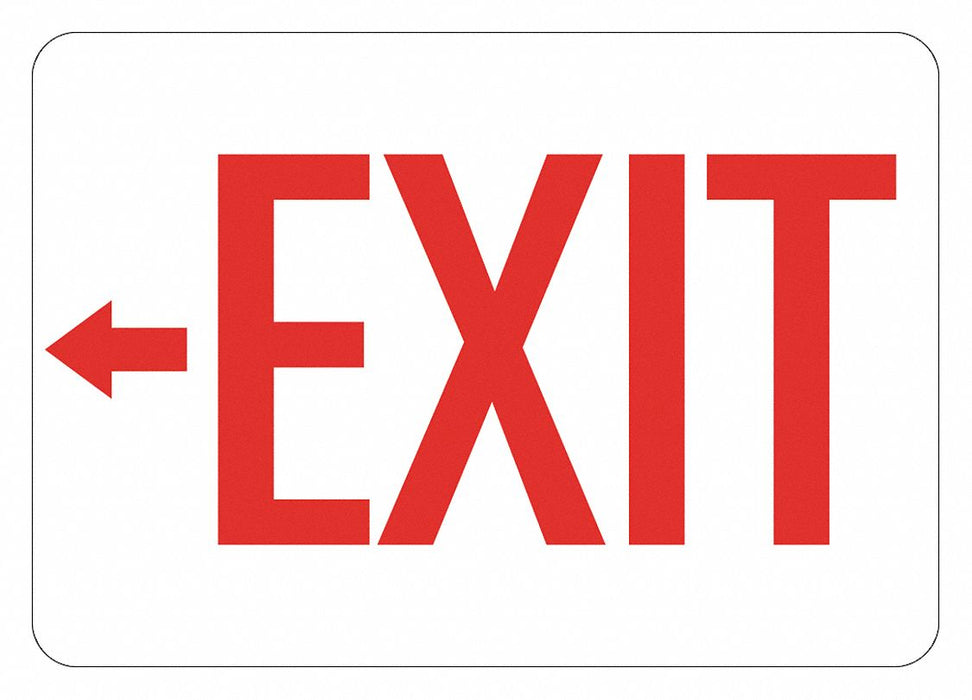 Exit Sign 7 in x 10 in Plastic