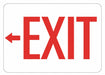Exit Sign 10 in x 14 in Plastic