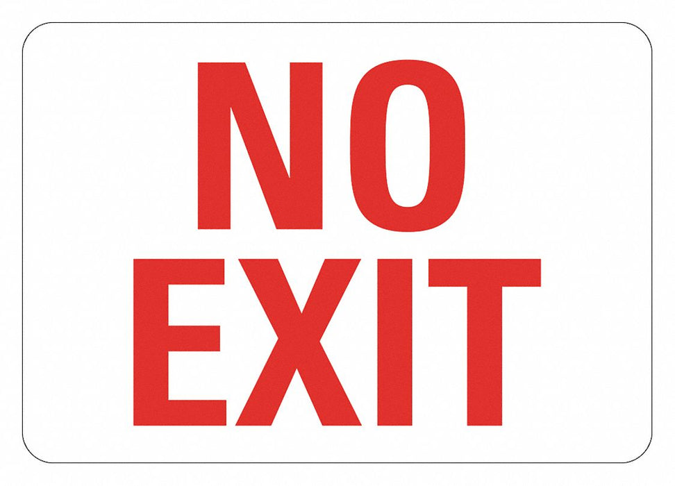 Exit Sign 5 in x 7 in Plastic
