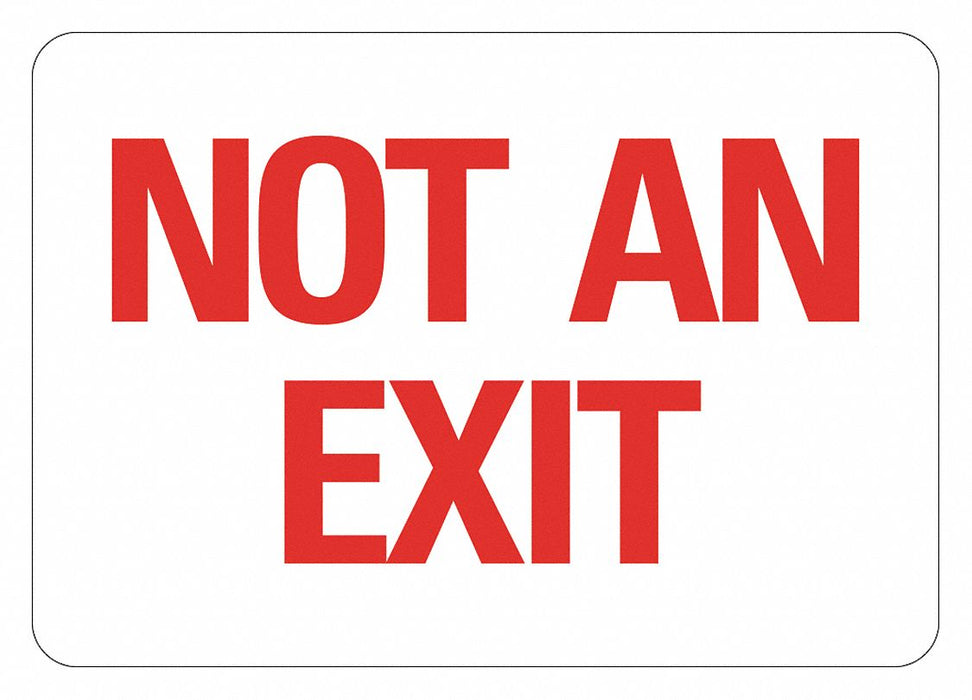 Exit Sign 7 in x 10 in Non-PVC Polymer