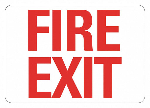 Aluminum Fire Door Sign 7 in x 10 in