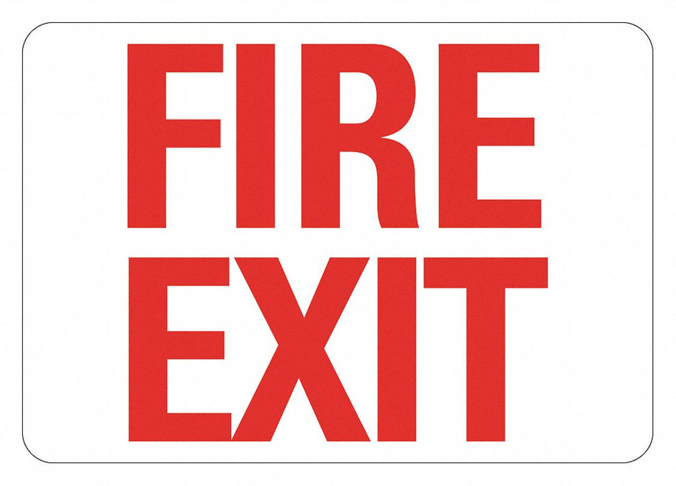 Fire Sign 7 in x 10 in Non-PVC Polymer