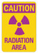 Radiation Sign 10 inx7 in Plastic