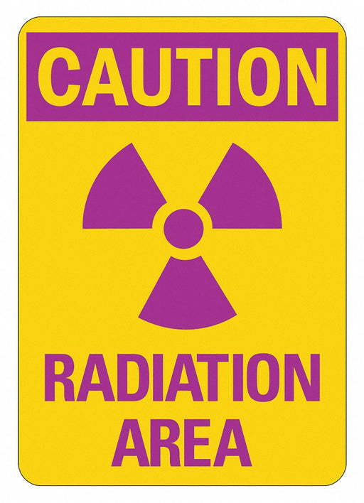 Radiation Sign 14 inx10 in Plastic