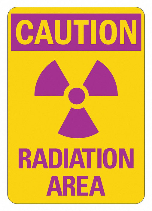 Radiation Sign 14inx10in Non-PVC Polymer