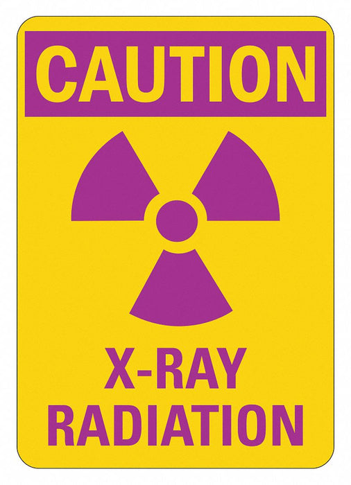 Radiation Sign 10 inx7 in Plastic