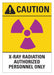 Radiation Sign 10 inx7 in Aluminum