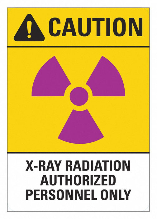 Radiation Sign 10inx7in Non-PVC Polymer