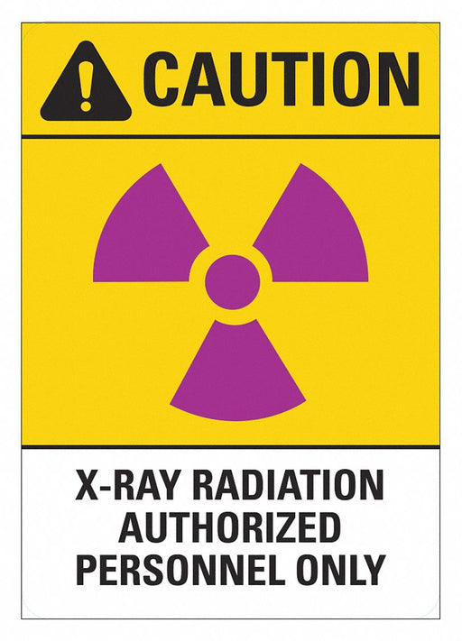 Radiation Sign 10 in x 7 in Plastic