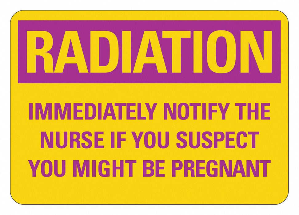 Radiation Sign 10inx14in Non-PVC Polymer