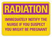 Radiation Sign 7inx10in Non-PVC Polymer