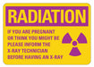 Radiation Sign 10inx7in Non-PVC Polymer