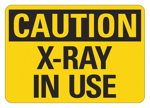 Radiation Sign 7inx10in Non-PVC Polymer