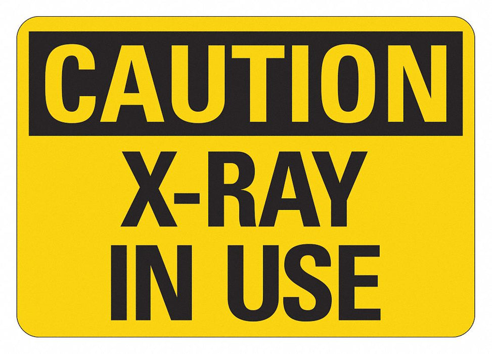 Radiation Sign 7 inx10 in Plastic