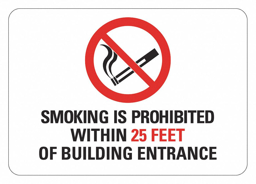 No Smoking Sign 10inx14in NonPVC Polymer
