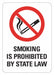 Reflective No Smoking Sign 14x10in Alum