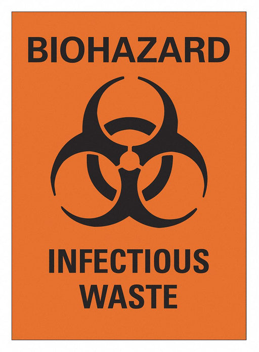Biohazard Sign 10 inx7 in Plastic