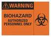 Biohazard Sign 7 in x 10 in Aluminum
