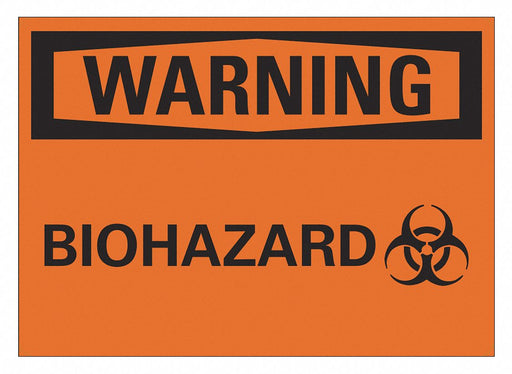 Biohazard Sign 7 inx10 in Plastic