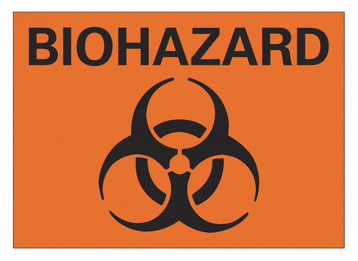 Biohazard Sign 7 inx10 in Plastic