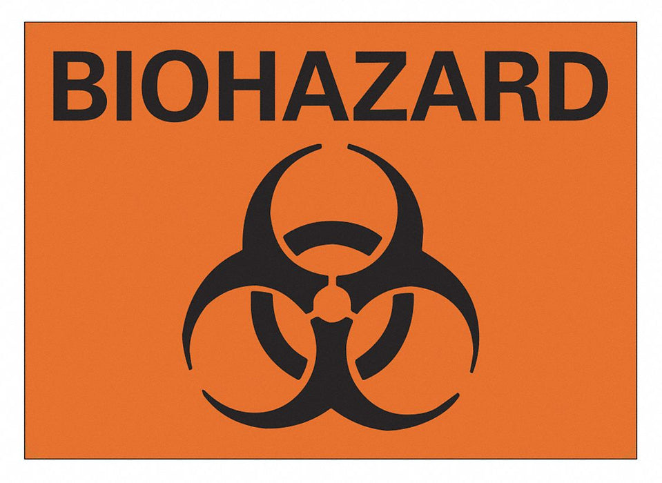 Biohazard Sign 7 inx10 in Plastic