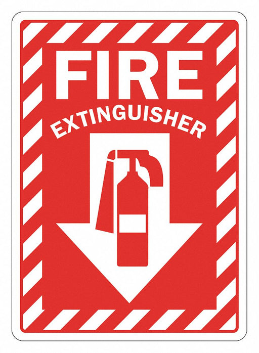 Fire Extngsher Sign 14x10in Non-PVC Poly
